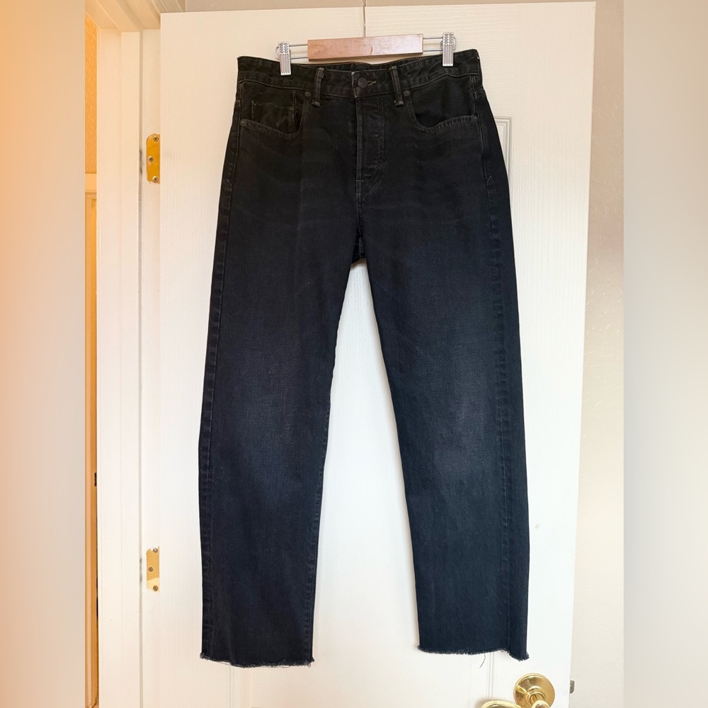 Vince Union Slouch Relaxed Straight Black Straight Jeans Sz 26